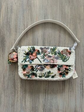 Made in India Beaded Floral Embellished Shoulder Bag